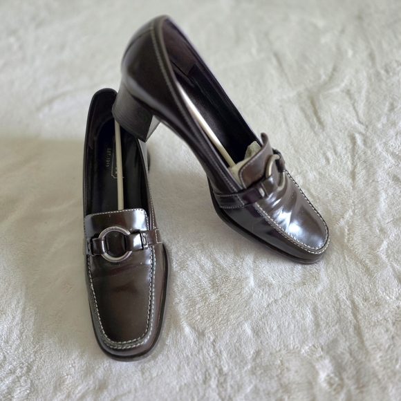 Coach Shoes - S.  O.  L   D.   Brown Coach Block Heel Loafers size 5.5